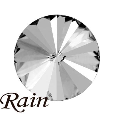 China Pointback Rain Glass Stone Fancy Decoration Loose Round Polish Rivoli Faux Stone AA Rivoli Patches For Apparel Gift for sale