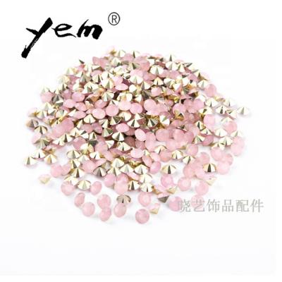 China Pointback Yem China Most Popular Pointback Custom Wholesale Multi Sizes Colorful Volume Rhinestone Resin Stone Hot-fix No for sale