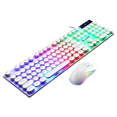 China Wholesale Factory Price RGB Finely Processed Waterproof USB Wired Mechanical Mouse Keyboard Set QM-J008D290 for sale