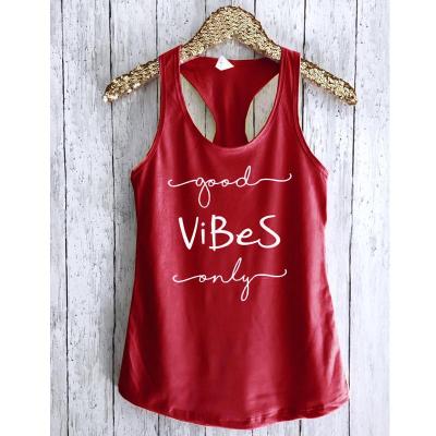 China Good Breathable Vest Vibraphone Fails Only Graphic Funny Yoga Clothes Ladies Racerback Gym Workout Casual Tank Shirt Tops Ladies Gift For Her for sale