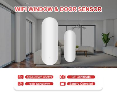 China 3V Lithium Battery App Controlled Tuya Wifi ALF-TY02 Smart Wireless Window Door Alarm for sale