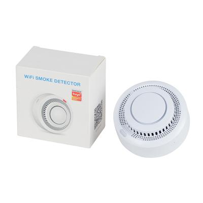 China Ceiling Mounted App Powered 3V Lithium Battery Tuya Wifi Smoke Sensor Cigarette Detector for sale