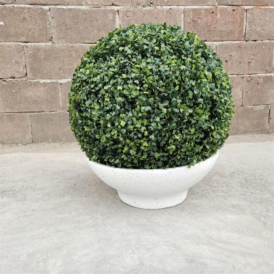 China Outdoor White Decorative Flower Pot Large Fiberstone Pottery Bowl Pots Christmas Used with Flower/green Plant Fiber Clay for sale