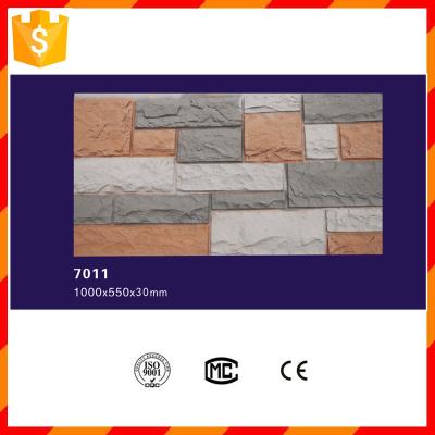 China Light weight waterproof exterior pu foam stone panels for sale