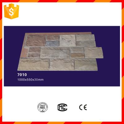 China Light weight waterproof exterior pu stone look wall panels for sale