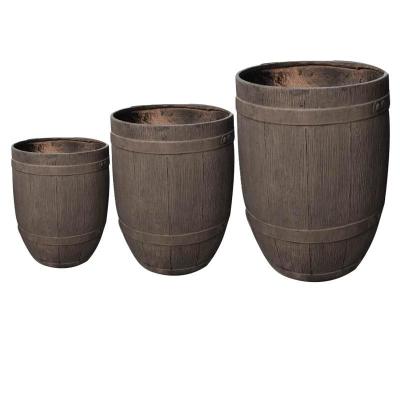 China New design light weight garden decoration concrete cement planter pots for sale