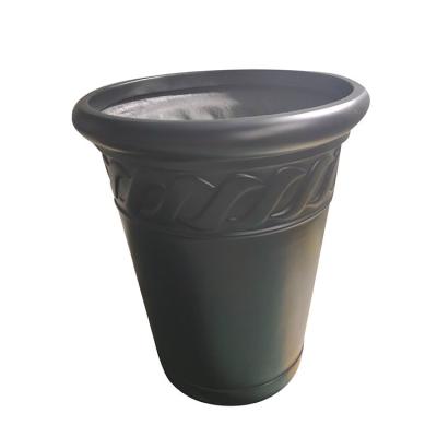 China Modern new waterproof high-strength pattern fiberglass flower pot for garden for sale