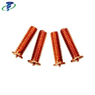 China China Manufacturer Flat Carbon Steel Copper Plated Weld Stud for sale