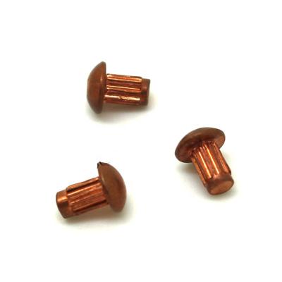 China Environment Friendly Straight Knurled Copper Leather Rivets for sale