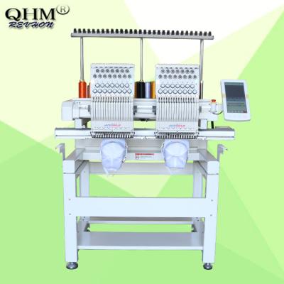 China Hotels QHM Double Heads Production Two Heads Bordadoras Industriales Japan Rotary Crochet Embroidery Machine for sale