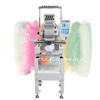 China Multi-Functional Single Head Hotels Hat Shirt Flat Mini Embroidery Machine for sale