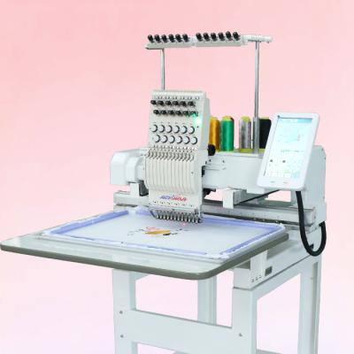 China Hotels Automatic Industrial Automated Single Head 12/15 Needles 10' Computer Screen Emboridery Embriodery Machine for sale