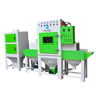 China Environmental Protection Automatic Roller Conveyor Sand Blasting Device for sale