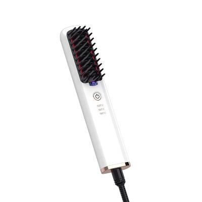 China Private Label Photon Electric Hair Negative Hot Red Light Ion Heat Smooth Hair Brush Private Label Generator Straight Comb for Home Use for sale