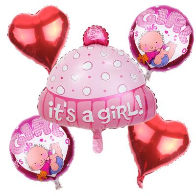 China Party Decoration Baby Boy/Girl Balloon Set Baby Birthday Party Decoration Foil Balloon for sale