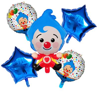 China Gift toy design new 18 inch globo plim foil balloon helium balloon kids play clown character for sale