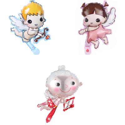 China Hot Sale Toy Gift 16 Inch Cartoon Shape Mini Cupid Fairy Aluminum Foil Balloons Angel Girl Boy Shower Toy Party Decoration For Baby for sale