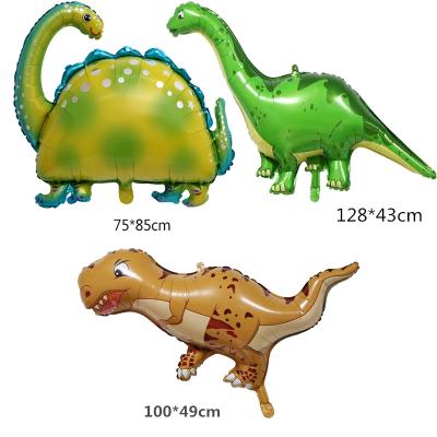 China Hot Sale Decoration Green Brown Dinosaur Dragon Inflatable Balloon Foil Globos Theme For Theme Birthday Party Decoration for sale