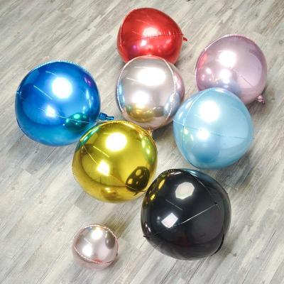 China Colorful Gift Toy 18 Inch 4D Round Shape Foil Balloon For Kids Toys Birthday Party Wedding Decoration Supplies Wholesale for sale