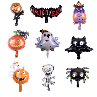 China Gift Toy Halloween Series Mini Ghost Spider Bat Pumpkin Foil Balloon Cartoon Shape Halloween Theme Carnival Party Where Kids Play for sale