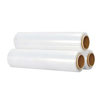 China Protective Clear Lldpe PE Wrap Film Roll Plastic Pallet Wrapping Lldpe Hand Wrap Pallet Wrap Stretch Film for sale