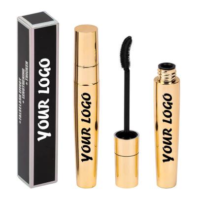 China wholesale water resistant make up mascara brand fake whips effect mascara gold 3d fiber mascara private label for sale