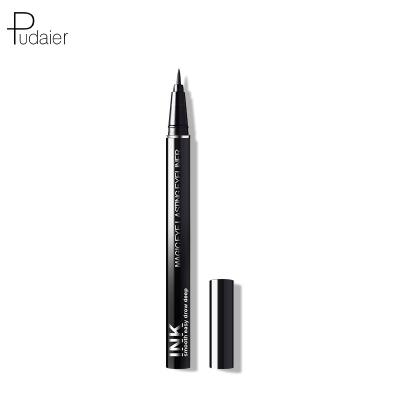 China Wholesale Free Private Label Cruelty Adhesive Waterproof Eyeliner Pen Delineador De Ojos Black Eye Liner Pencil for sale