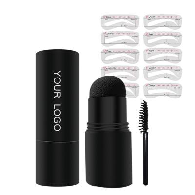 China Wholesale Waterproof Eyebrow Stamp Shaping Kit Waterproof Brow Powder 3d Cream Eyebrow Enhancers Stamp Eyebrow Kit Makeup Private Label for sale