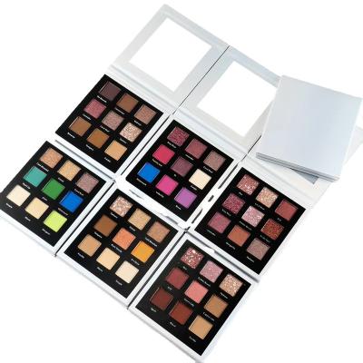 China Wholesale 9 Color Waterproof Empty Eyeshadow Makeup Palette Multichrome Eyeshadow Primer OEM Magnetic Eyeshadow Private Label for sale