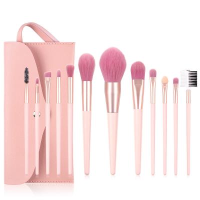 China Angular Blush Private Label Makeup Brush Set 12pcs Custom Powder Eyeshadow Brushes Makeup for sale