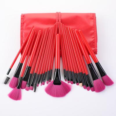 China Angular Blush New Arrival Red Hair Vegan Makeup Brush Set Professional Private Label for sale