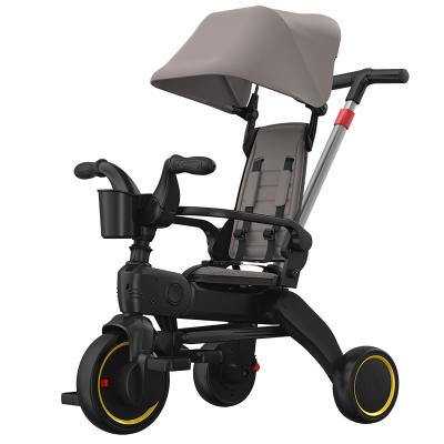 China Wholesale Nylon Multi-Function Walker Children'S Folding Tricycle Baby Tricycle Children'S Tricycle Multi-Function Bike for sale