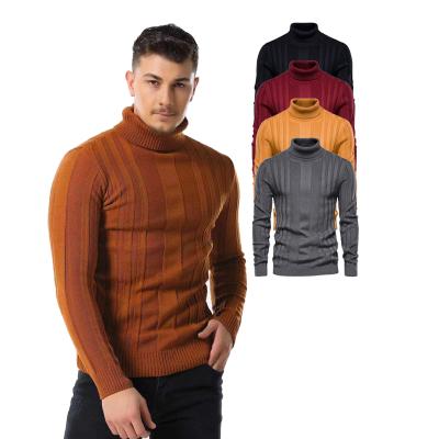 China Custom Turtle Neck Anti-wrinkle Plain Warm Autumn Winter Fashion Men's Crewneck Knitted Pullover Sweaters For Man for sale