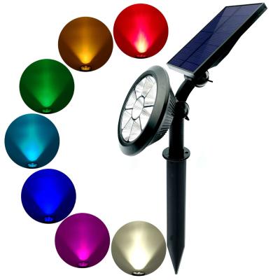 China Garden Outdoor Solar LED Lights Spotlights Adjustable Angle 90 / 180 Degree for sale