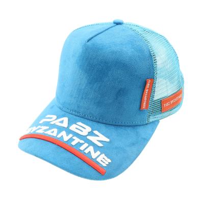 China JOINT Trucker Hat Custom Embroidery Wholesale 5 Panel Suede Trucker Hats for sale