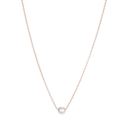 China CLASSIC Artilady 6mm Pearl Chain Necklace Stainless Steel Necklace For Women Jewelry for sale