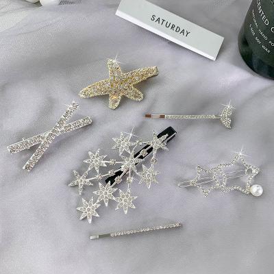 China New Environmentally Friendly Korean Simple Side Star Style Artilady Girl Hairpin Hairpin Headdress Sausage Girl Hair Accessory for sale