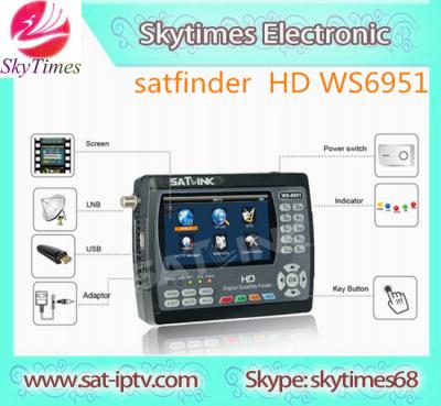 China Original  Sat-link WS-6951  handhold  satlink digital satellite finder meter HD MPEG 4 for sale