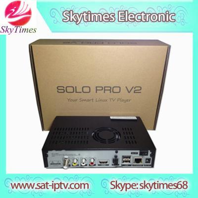 China solo pro HD digi satellite receiver tv box BCM7358 DVB-S2 tuner Enigma 2 Linux PVR sharing for sale