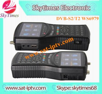 China HD DVB-T2 S2 satellite finder satlink ws-6979 satfinder meter 4.3 inch LCD touch screen for sale