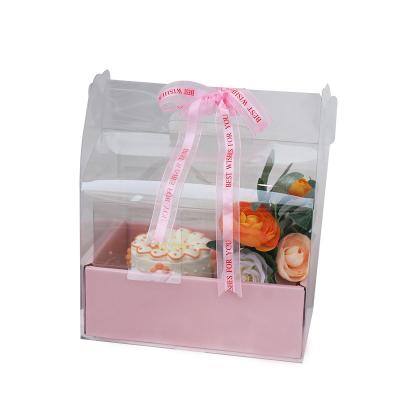 China Recycled Materials Celebrity Flower Super Popular Online Cake Package Box for sale