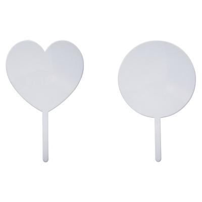 China Acrylic Empty Round Cake Topper Heart Hexagon Cake Topper Decoration for sale