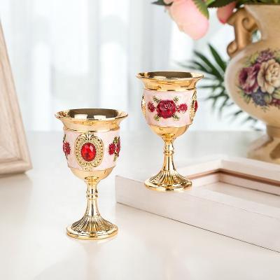 China Luxary Traditional Turkish Coffee Mug Set Wine Tumbler Arab Court Set Tea Cup Set For Home Decor Wedding Gift for sale