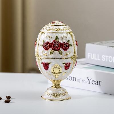 China 2021 Popular Viable Alloy Toothpick Dispenser Flower Egg Toothpick Holder Rose Vases for sale