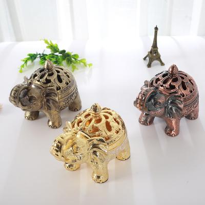 China Factory direct sales retro elephant censers gift simple high-foot train creative censer for sale