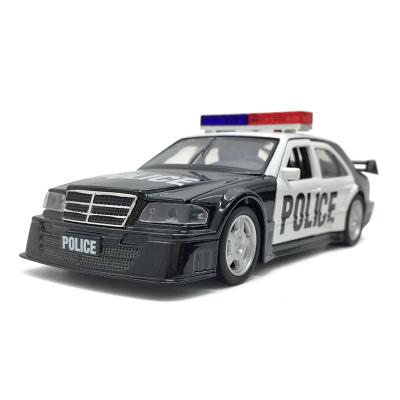 China 1/32 Diecast Toy Car Diecast Model Police Toy Amazon Popular Police Diecast Benz S Class Car With Sound Light for sale