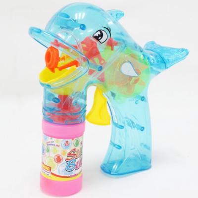 China Automatic Bubble Briefs Maker Bubble Gun with Light Electric Dolphins Bubble Gun for sale