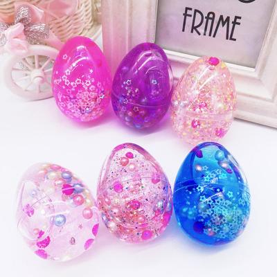 China Color Changing Plastic Mud Toy Practicality Crystal Lovely Funny Children DIY Easter Noodle Slime Mud Kit for sale