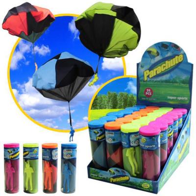 China Parachute Toys Mini Hand Throwing Parachute Outdoor Sports Pilot Toy Educational Kids Playing Soldier Parachute Toy for sale