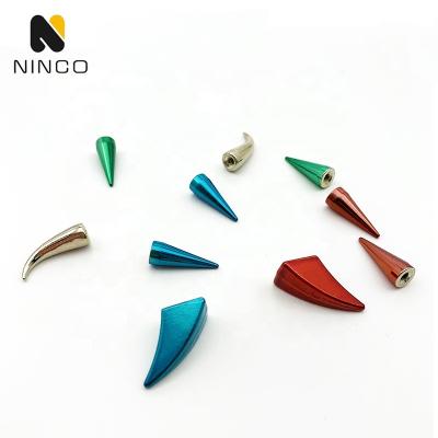 China Nickel Free All Kinds of Decorative Accessories Screwback Rivets Custom Logo Metal Cone Spikes Mini Punk DIY and Studs for Leather Clothing for sale